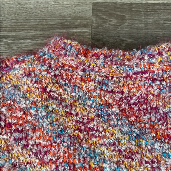 NWT Fashion Nova Lucia eyelash key hole sweater multicolor Large L - Picture 6 of 7